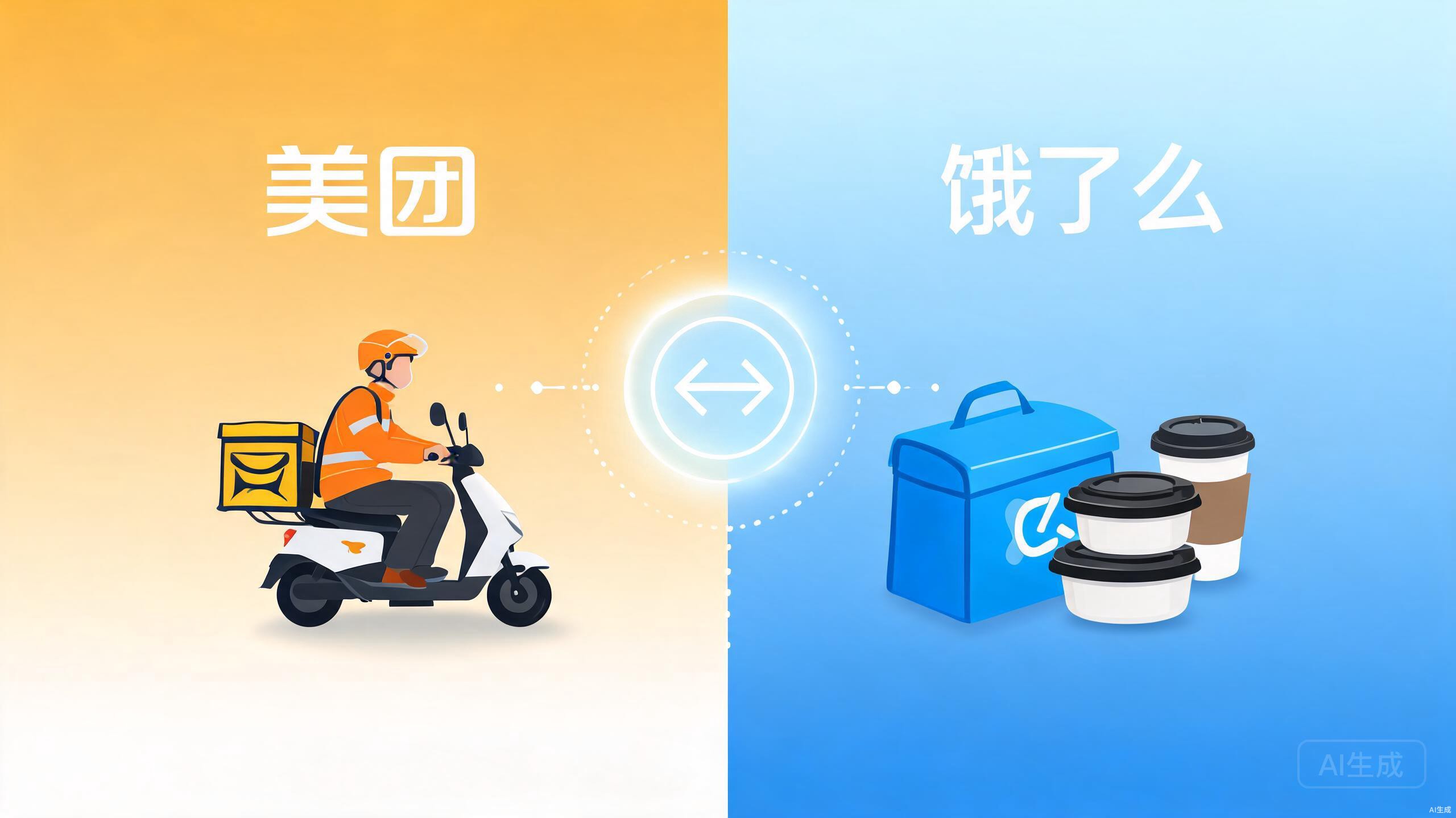 美团闪电仓与淘宝闪购双平台运营示意图